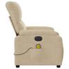 Electric Massage Chair Cream Microfiber Fabric