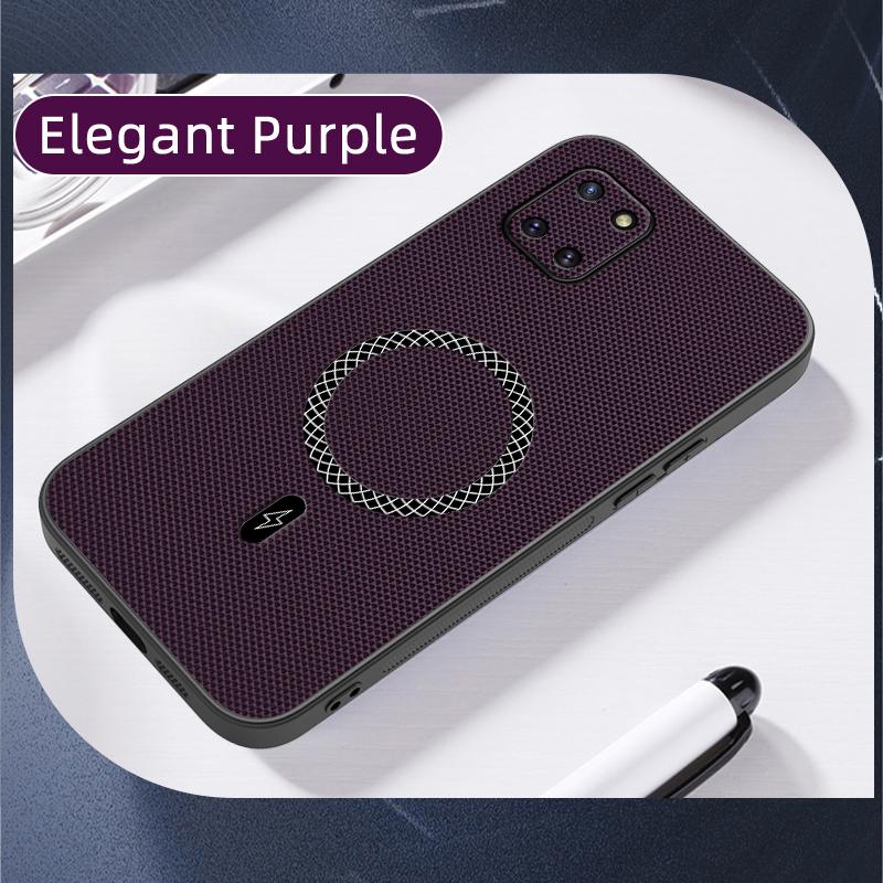 3D Leather Texture Wireless Charging ShockProof Magnetic Case For Samsung Galaxy Note 10 Lite Note10Lite Phone Cover