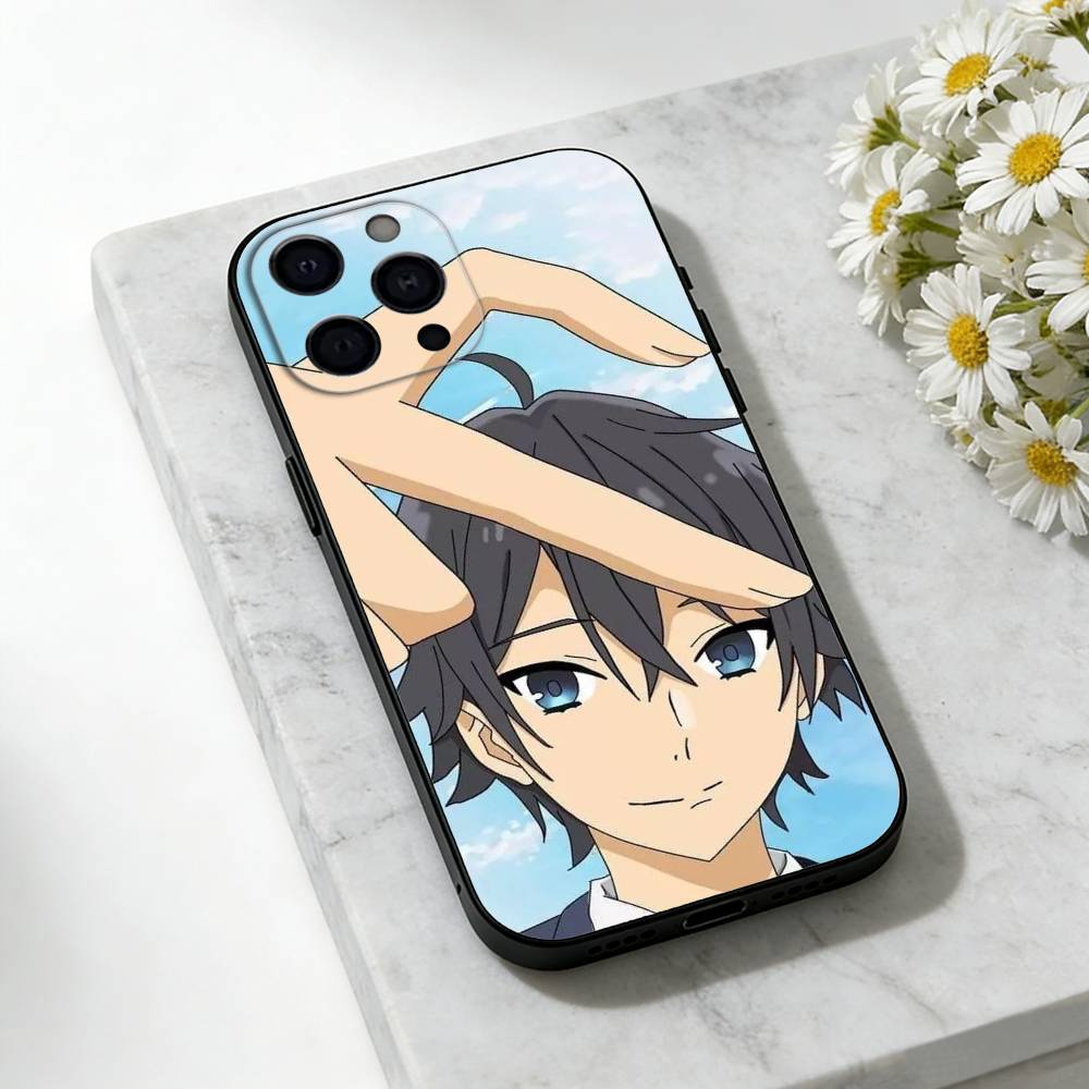 A-Anime H-Horimiya Phone Case For iPhone 17,16,15,14,13,12,11 Plus,Pro Max,SE4Soft Silicone Black Cover