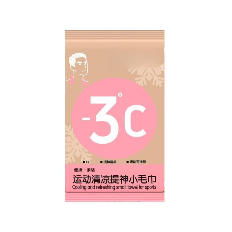 

5Pcs Summer Disposable Ice Cooling Towels Instant Refreshing Wet Wipes Sweat Wicking for Outdoor Sports Military Training Travel Sweetheart Strawberry-1PC