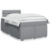Vidaxl Letto Continentale Con Materasso, Grigio Chiaro, Tessuto 120X200 Cm