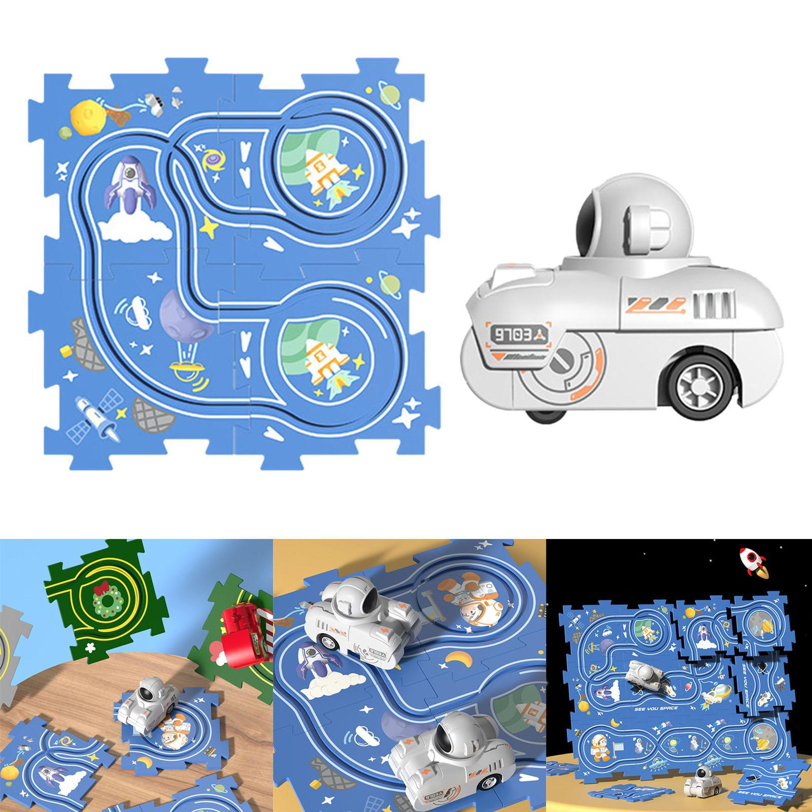 

Творческий набор головоломок «Автомобильная трасса» для детей — развивающая игрушка со строительными блоками