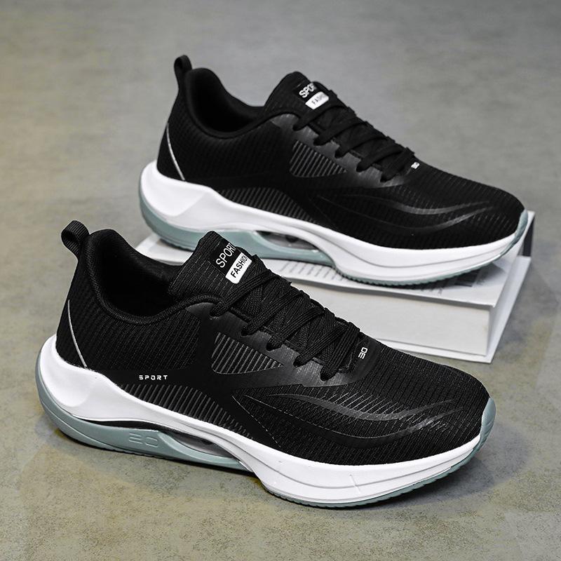 

Ультралегкие кроссовки для бега лето мужские спортивные кроссовки сетка воздушная подушка ученики средней школы амортизация профессиональные спортивные гоночные кроссовки 45 чёрный