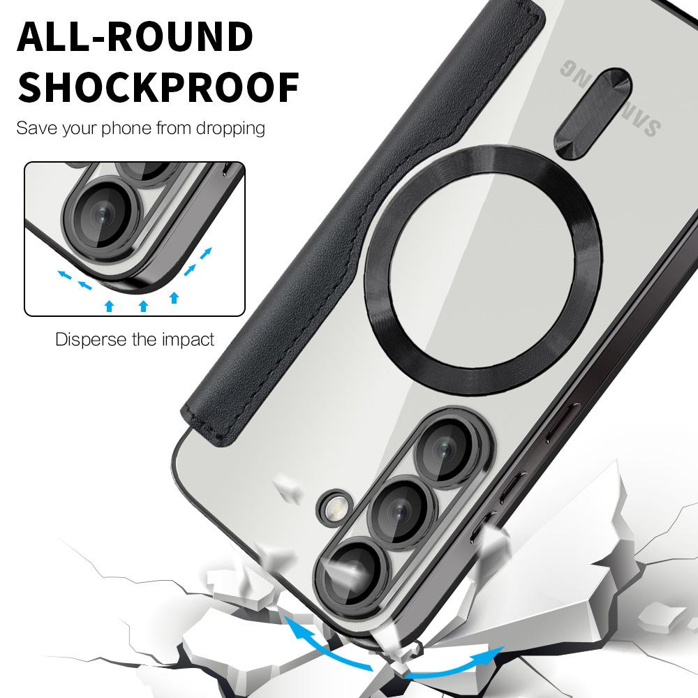 A16 Samsung S25Ultra Flip Cover Phone Case with Electroplated Magnetic Charging, Suitable for A36 Drop Protection Case