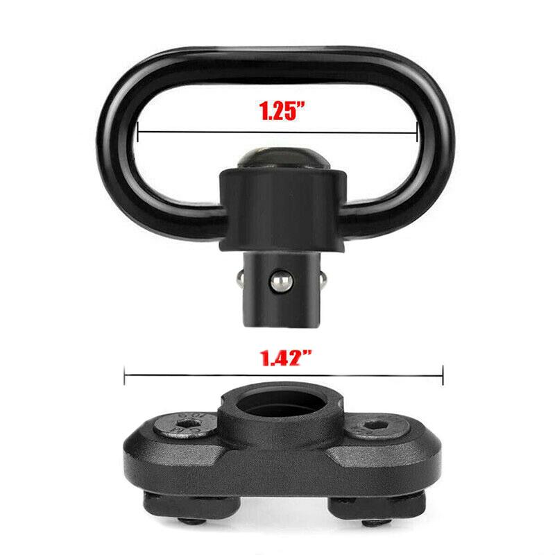 Hunting Strap QD Swivel Adapter 1.25" Quick Release Sling Ring 20mm Picatinny Rail Mlok Base Mounts Crossbody Leg Adapter2