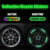 20Pcs Motorcycle Wheel Reflective Stickers Night Safety Warning Strips Motorcycle Helmet Bike Hub Styling Night Reflector Decal