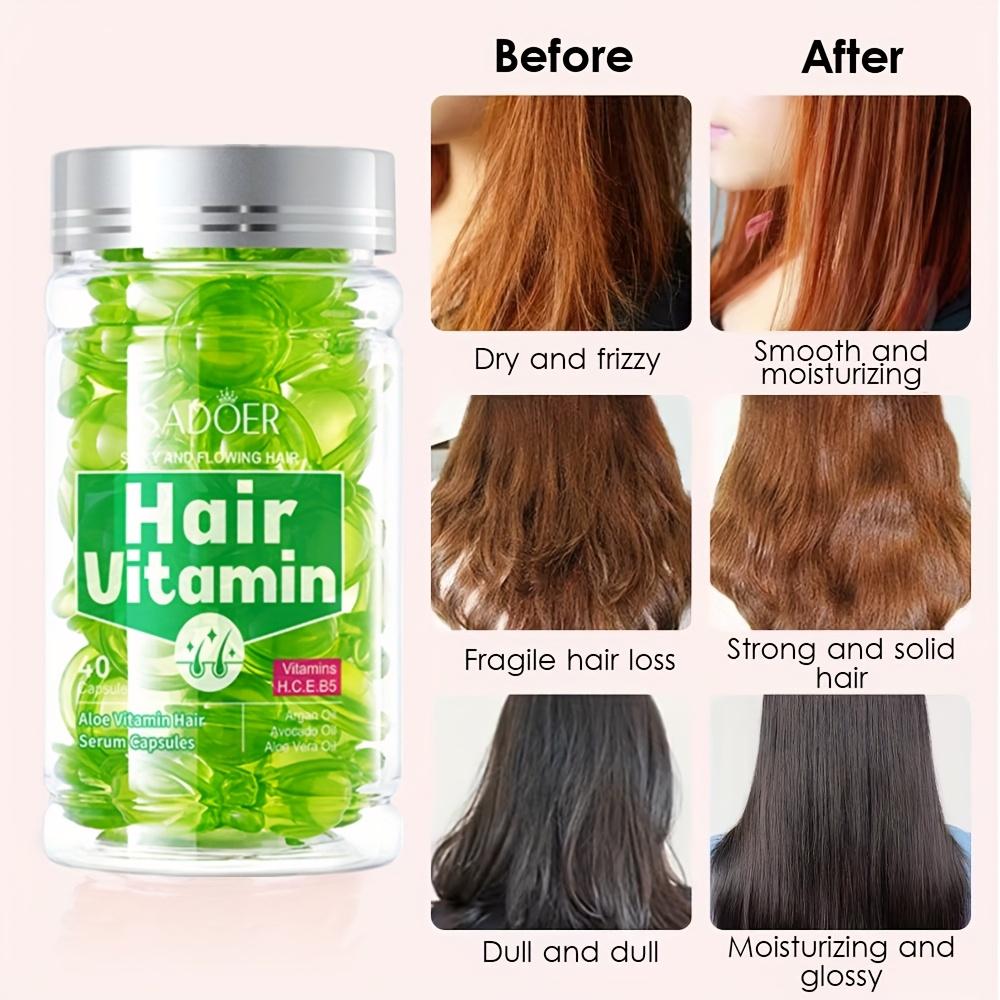 Magic Hair Vitamin Capsule Keratin Oil Fast Restore Hair Soft Smooth Shiny Deep Moisturizer Frizzy Dry Scalp Hair Care Products