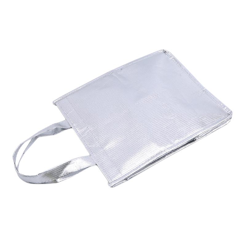 1 Stück Aluminiumfolie Eisaufbewahrungsbeutel Isoliert Strand Lebensmittel Thermotasche Langlebige Outdoor-Boxen Faltbare Kühltasche Lunch Picknicktasche