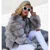 Fur new fashion fox fur imitation fur coat women's Korean version warm slim fur coat