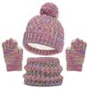 Dziecięcy Zimowy Ciepły Dzianinowy Zestaw Czapka z Pomponem Szalik Rękawiczki Zestaw 3 Szt. Lub Pojedyncza Czapka Beanie Wiatroodporna Ochrona Uszu Dla Chłopców Dziewczynek Zimna Pogoda Na Zewnątrz