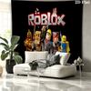 Roblox Cartoon Wall tapestry, aesthetic printed fabric blanket, suitable for bedroom, living room, and home decor.