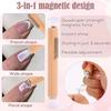 Nail Magnet Pen Set, 3 In 1 Cat Eye Nail Magnetic Design Art Tool with Heart & Rabbit Shaped Irons Versatile Cat Eye Gel Polish Magnet Supplies for