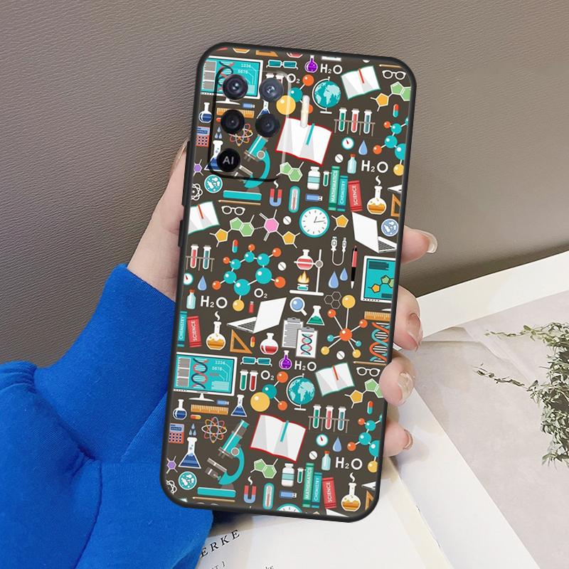 Science Chemistry Caffeine Case For Oppo A77 A57 A17 A60 A80 A40 A74 A54 A94 A78 A98 A18 A38 A58 A96 A76 A16 A15 A5 Pro