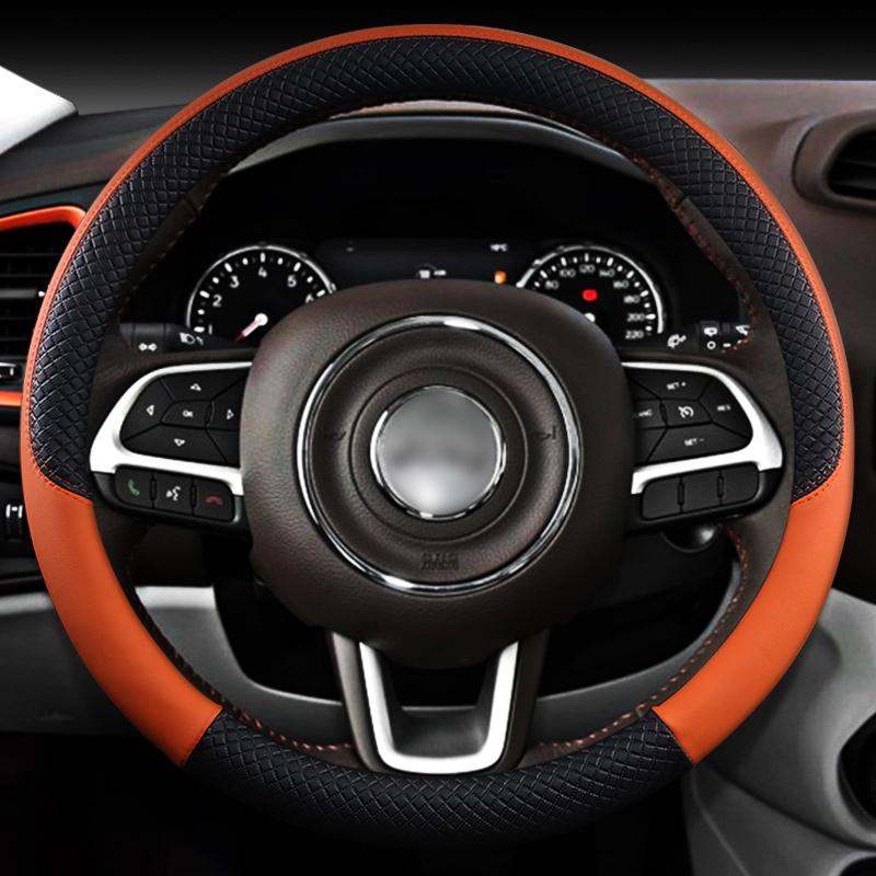 Leather Car Steering Wheel Cover Anti-slip for Jeep Renegade Auto Interior Accessories Interior Details