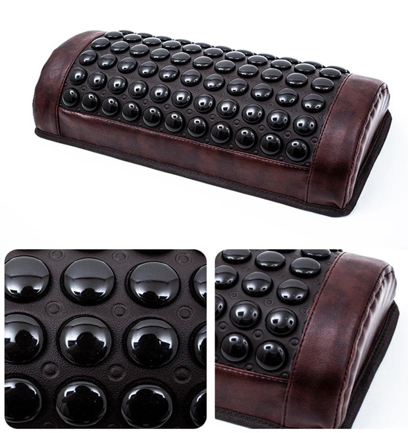 Heating Jade Pillow Memory Foam Cervical Vertebra Pillow Tourmaline Bianstone Heating Sleep Pillow to Relieve Cervical Pain