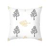 Nordic Style Christmas Pillow Cover Cartoon Print Santa Claus Cushion Cover Sofa Peach Skin Pillow Cover