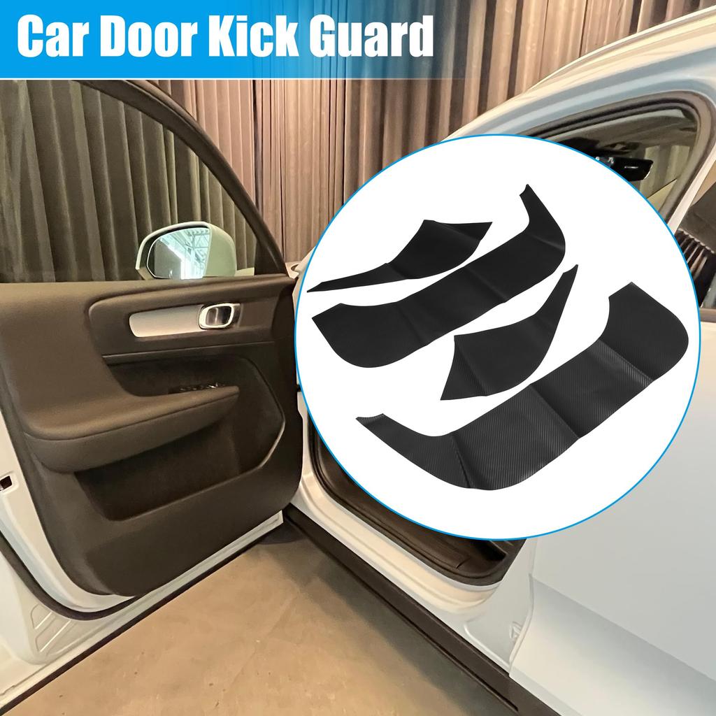 X AUTOHAUX Door Kick Scratch Carbon Fiber Compatible with Volvo XC40 2022 1 Set Guards, Prevention, Pattern, 2023,
