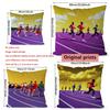 Running Track Sport Throw Pillow Covers Pattern Cushion Cover Suitable for Sofa Bedroom Car Pillow Cover