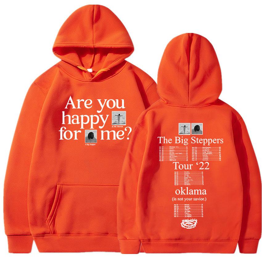 Kendrick Lamar Hoodie Are You Happy for Me The Big Steppers Tour Okalama 2022 Print Kapuzenpullover Unisex Hip Hop Streetwear