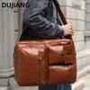 Men's Vintage Genuine Leather Multifunctional Backpack, Crossbody Bag, Shoulder Bag, Handbag, Briefcase