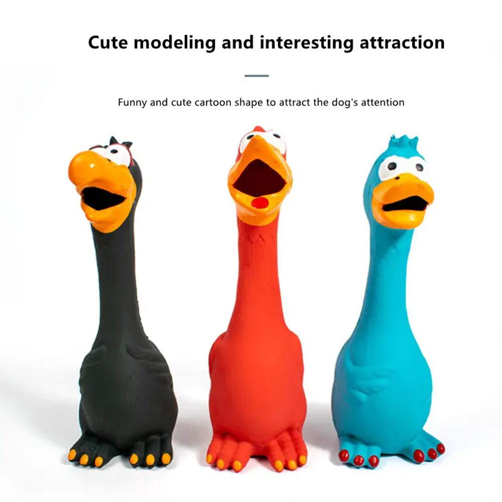 New Squeak Dog Toy Chew Bone Squeaky Ball Chicken Sound Dog Toys Tooth Grinding Training Pet Toy Supplies Dog Accessories