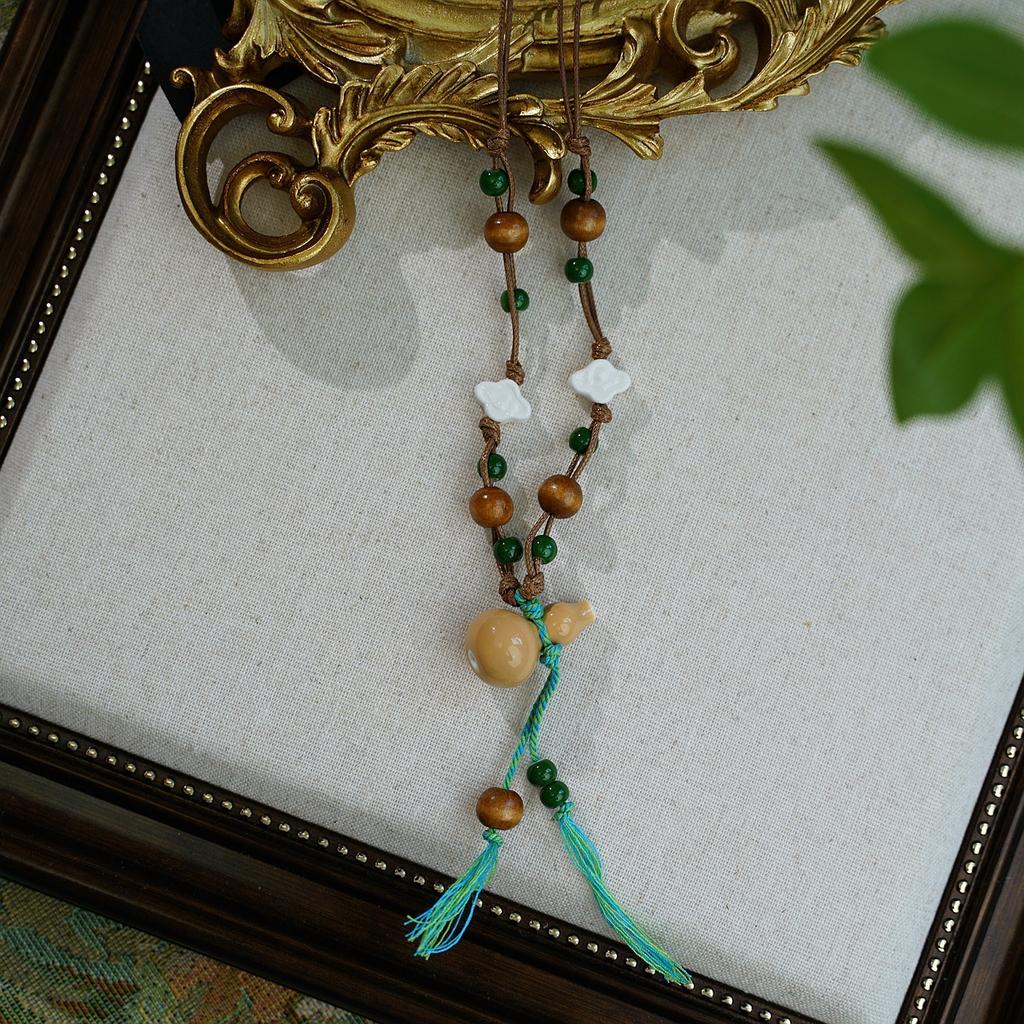 Hot-selling ceramic mushroom necklace accessories niche design necklace high sense