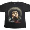 T-shirt Jimi Hendrix Graficzny Casualowy dla Dorosłych Krótki Rękaw Rozmiar L Czarna Bawełna