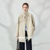 Chuyu Women's Mid-length Bamboo Texture Trench Coat