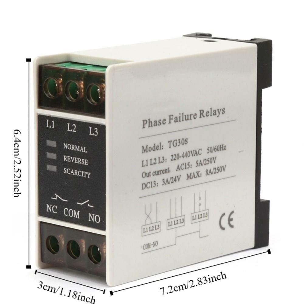 Mini Size TG30S Phase Sequence Relay Guide Rail Installation Sequence Protector Voltage Detection