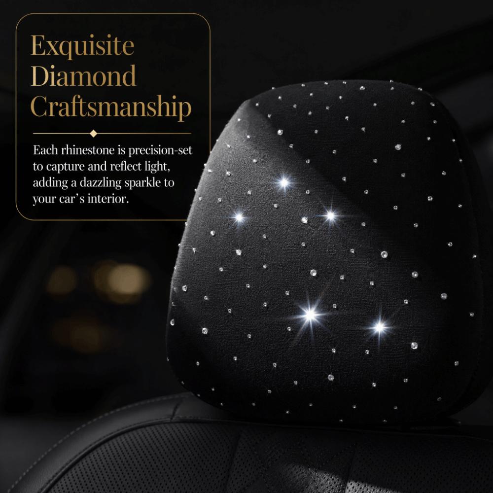 Easy Installation Bling Car Seat Headrest Cover Decoration Universal Fit Car Seat Headrest Cushion Anti-Scratch Shiny