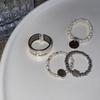 Korean 925 Stylish Sterling Silver Pearl Smiley Face Ring For Trendsetting Fashionistas