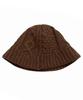 SK8ER ROCK Cable Knit Cross Bucket Hat ((Brown))