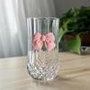 Nordic Style Court Goblet Niche Design Bow Decoration Glass Simple Household Whisky Glass Beverage Juice Dessert Cup Drinkware