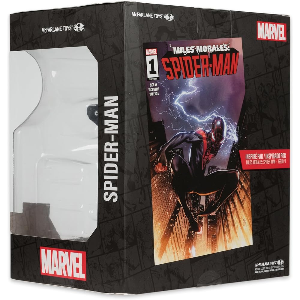 McFarlane Toys Marvel Spider-Man 1:10 Scale Scene Collection Miles Morales Spider-Man Action Figure