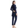 Women Printing Swimwear Muslim Bathing Suit with Cap Long Sleeve Swimsuit Full Coverage Swimming Suit 3 Pieces Sun Protection
