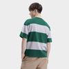Fila New Casual Loose Striped Spliced Tennis T-Shirt Men Tops Summer-Green F11M339109F-DG