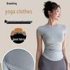 Damen Schnelltrocknendes Yoga- und Lauf-T-Shirt - Kurzarm, Rundhalsausschnitt, Sommer Passform
