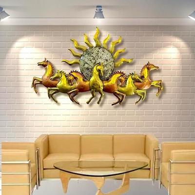 7 Cornice da parete in metallo a forma di cavallo, arazzi per la decorazione della casa, scultura da parete per il soggiorno, oggetti decorativi da appendere alla parete