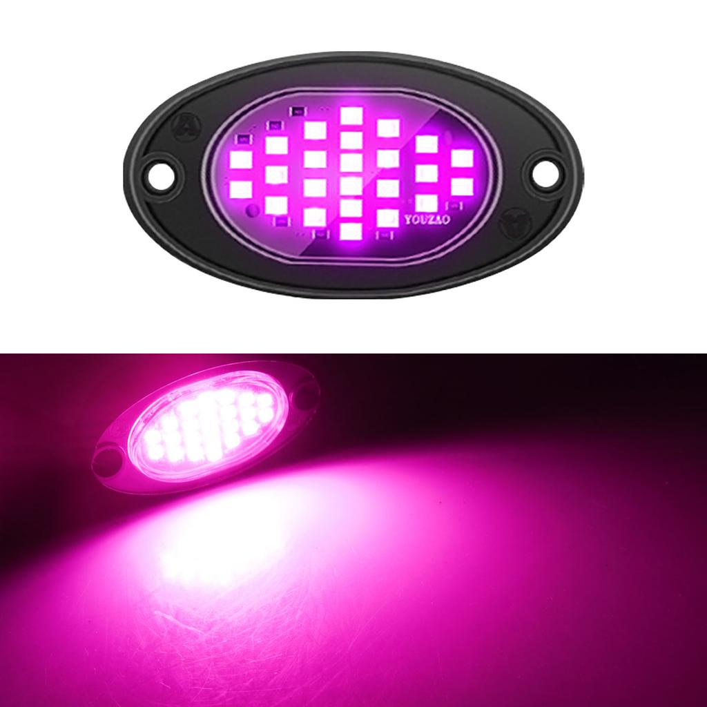 1pcs Car Chassis Light Underbody Glow LED Lights 24SMD Atmosphere Light for TV UTV Offroad Rock Lights 12v
