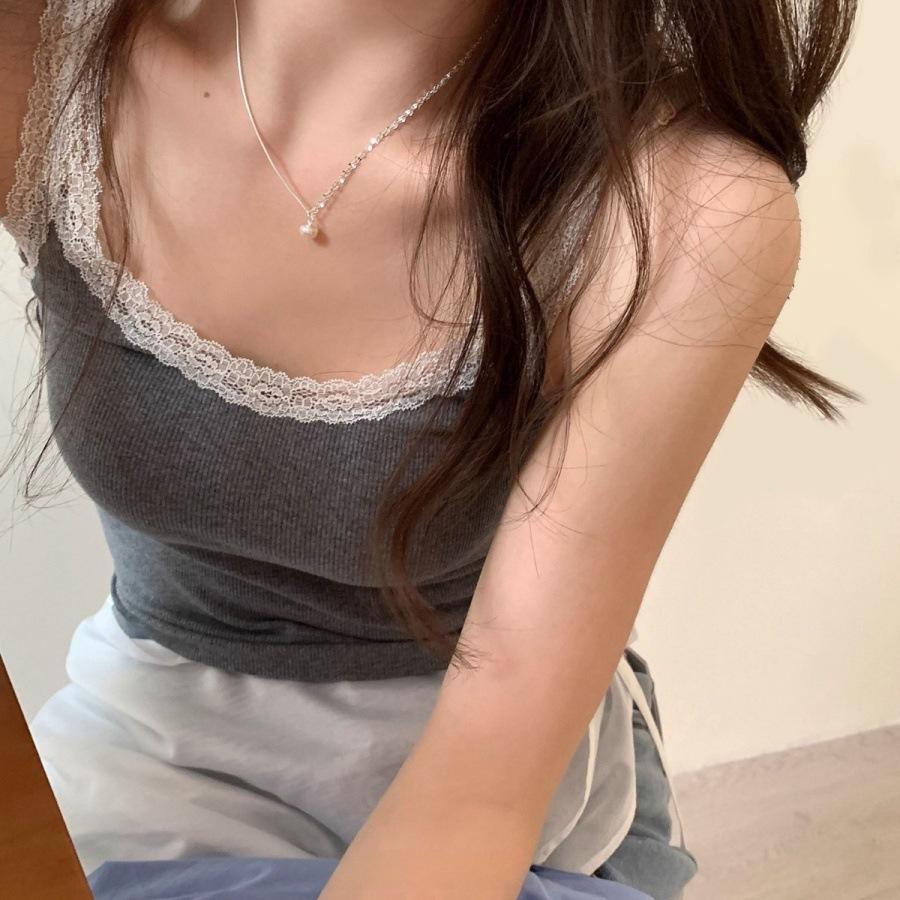 Asymmetrical chain Pearl necklace Women's new light luxury niche versatile simple high-end clavicle chain