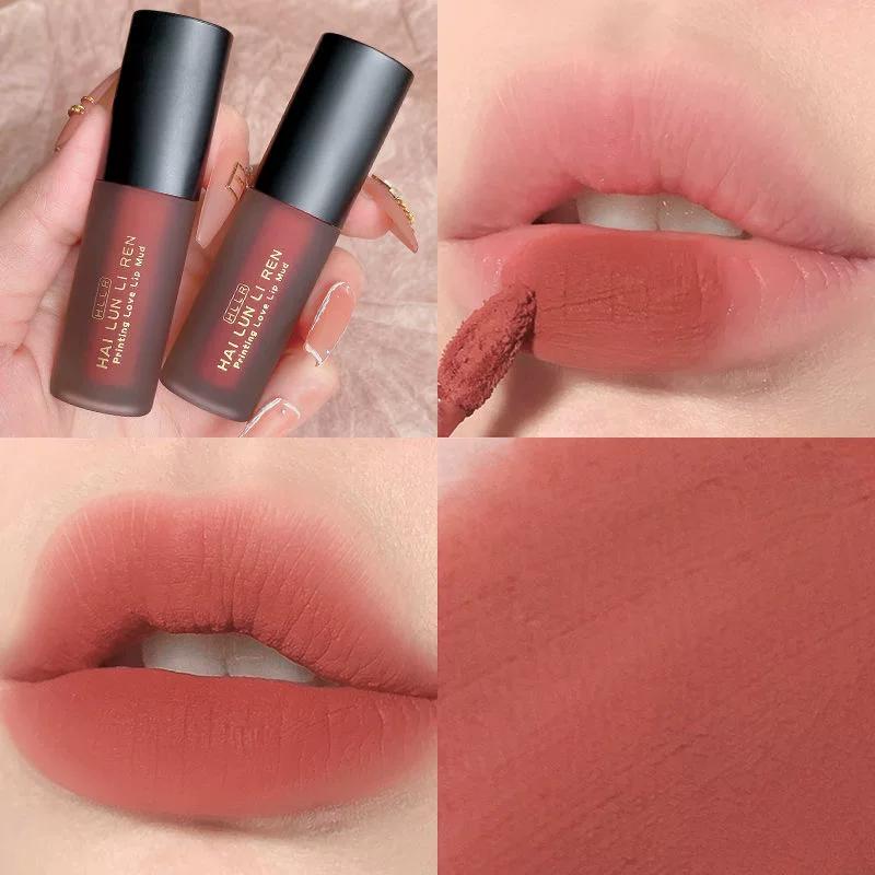 Lipstick Cheap Student Party Velvet Matte Matte Lip Mud Niche Style Brand Suitable for Plain Face White No Stain On Cup Lip Lacquer