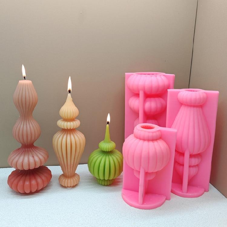 Striped Tower Candle Silicones Molds for Making Candle Soap  Table Ornaments Gypsum Decorations, Epoxy Resin Craft