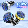 1pc 10 Ports USB + Type-C Fast Charging Car Phone Charger Adapter 4 Ports USB Car Charger Type C PD Quick Charge 3.0 Car Charger