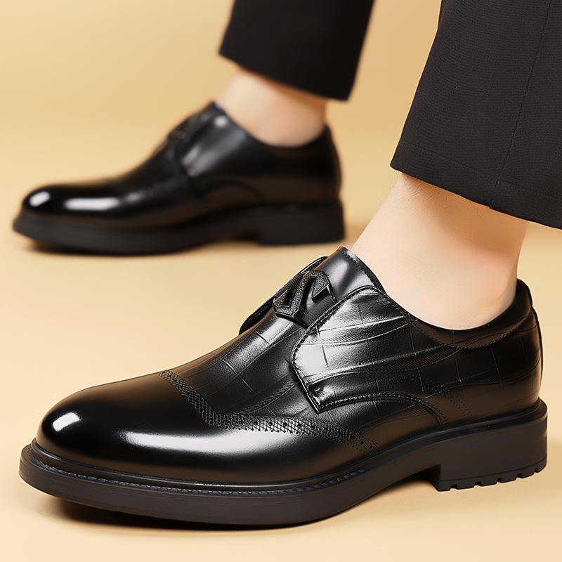 Fashion Slip-On Comfortable Casual Shoes Breathable Men Wedding Shoes All-match Handmade Men's Flats 2025 New Men's Leather Dress Shoes