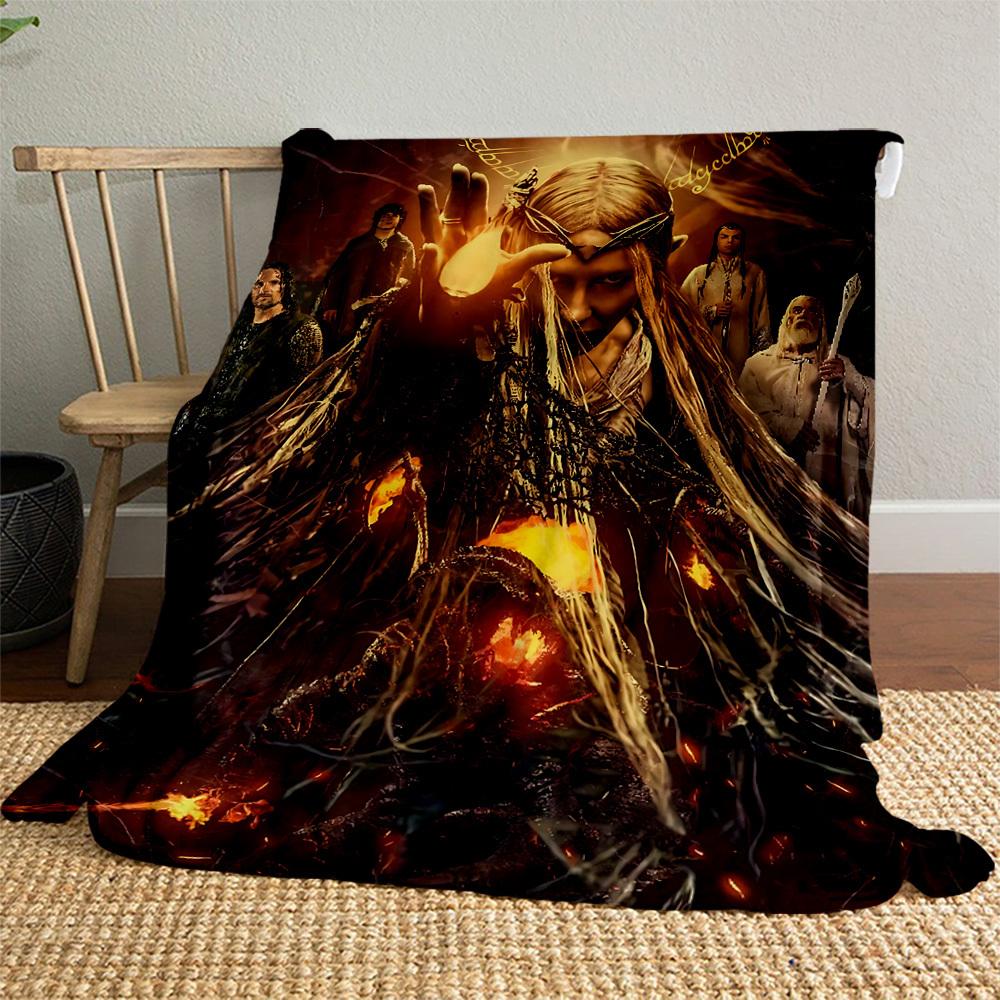 1pc Elven Queen, Fire, Magic - Throw Blanket, Soft, Flannel Blankets, Living Room, All Seasons Use-1021014