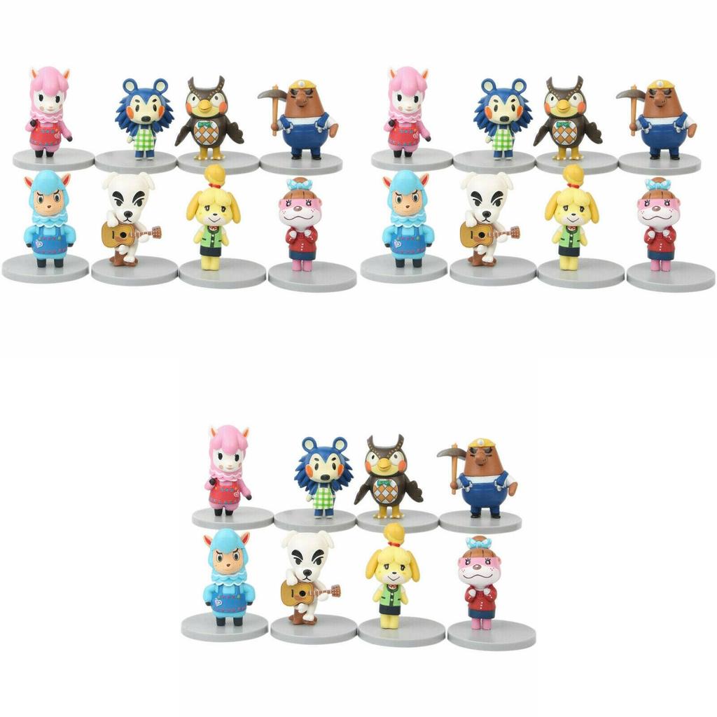 Adorable Animal Crossing Figures Toy Set 8pcs For Cake Topper And Garden Decor