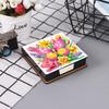 5D DIY PU Diamond Painting Notecard Box Mosaic Kit Gem Painting Memo Pad Holder Self Adhesive Crystal Note Box for Home Office