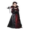 Vampire Costume Maxi Long Dress Kids Girls Halloween Witch Fancy Dress Party