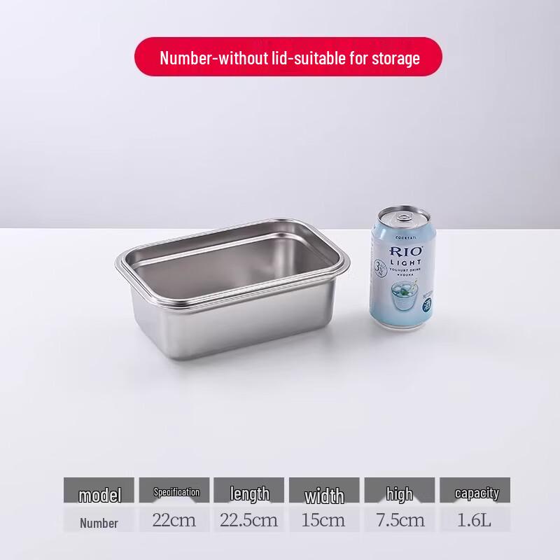 Commercial 304 Stainless Steel Food Storage Container