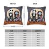 Custom Nightmare Before Christmas Pillow Case for Sofa Jack and Sally Luxury Cushion Cover Square Pillowcase